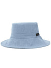 Denim Bucket Hat Blue - GANNI - BALAAN 3