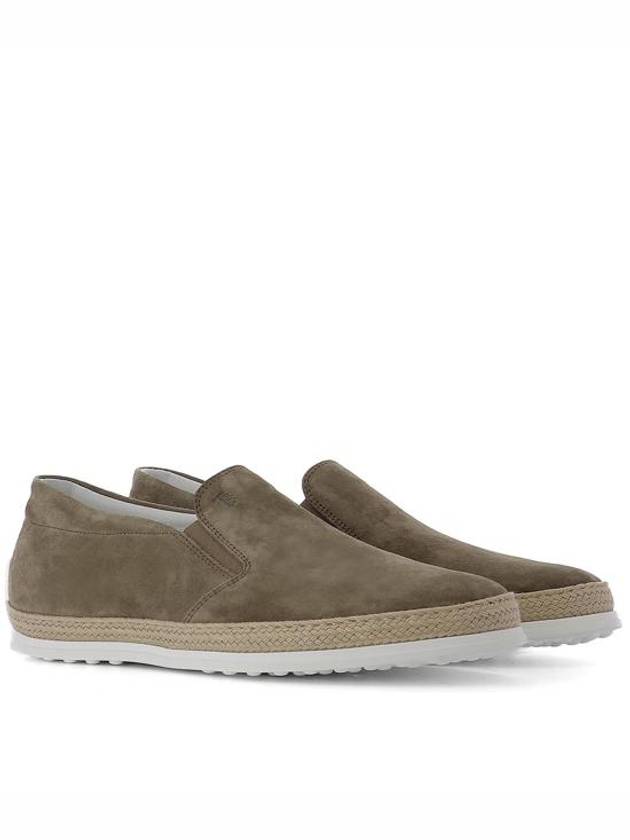 Suede Slip-On Loafer Beige - TOD'S - BALAAN 3