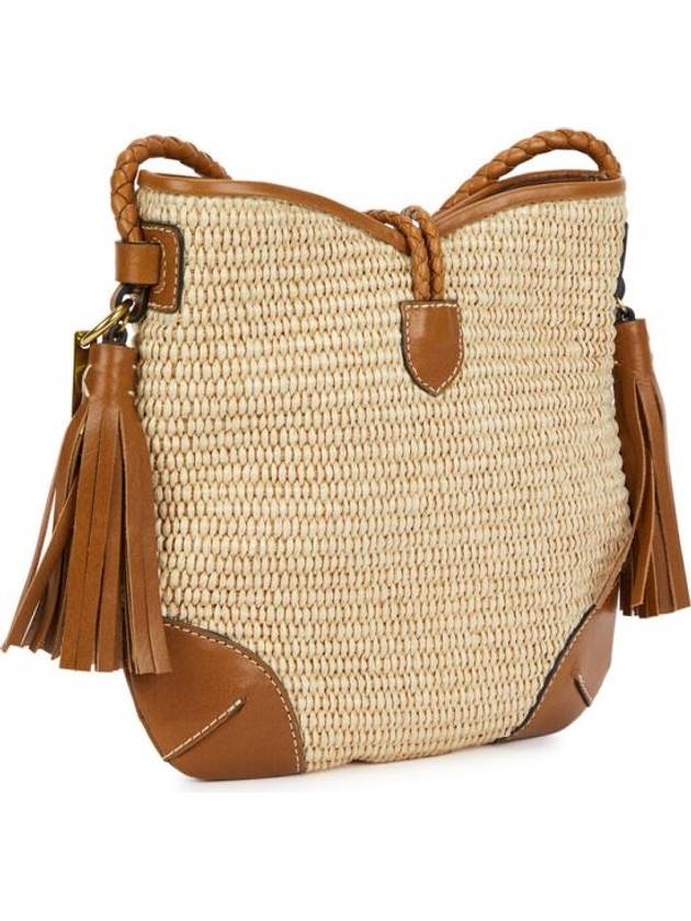 Taggy Raffia Cross Bag Cognac - ISABEL MARANT - BALAAN 3