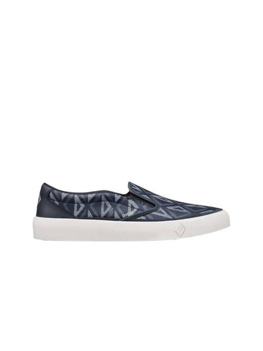 B101 CD Diamond Canvas Smooth Calfskin Sneakers Navy - DIOR - BALAAN 1