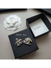 Classic CC logo side crystal earrings champagne gold ABB798 - CHANEL - BALAAN 8