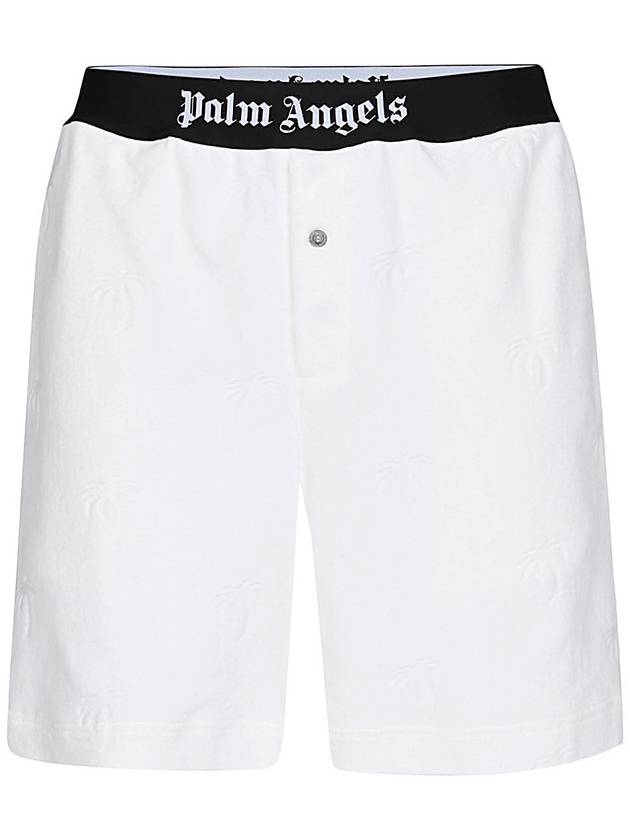 Logo Band Shorts White - PALM ANGELS - BALAAN 2