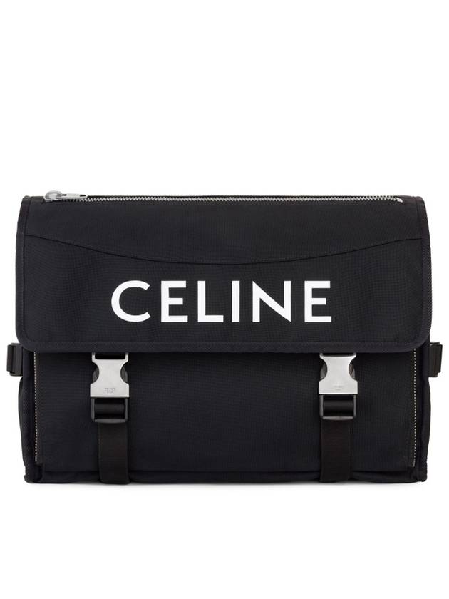 Nylon large logo messenger bag cross CELZ62P5BCK - CELINE - BALAAN 1