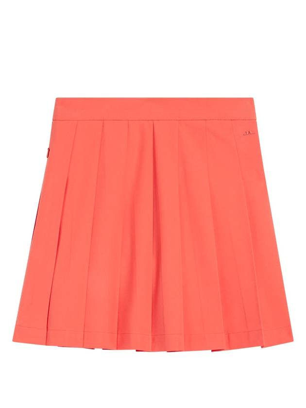 Women's Adina Pleated Skirt Hot Coral - J.LINDEBERG - BALAAN 2