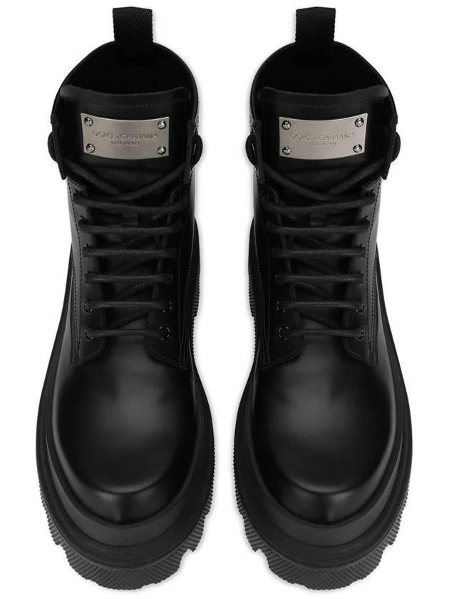 Men's Brushed Calfskin Ankle Boots Black - DOLCE&GABBANA - BALAAN 5