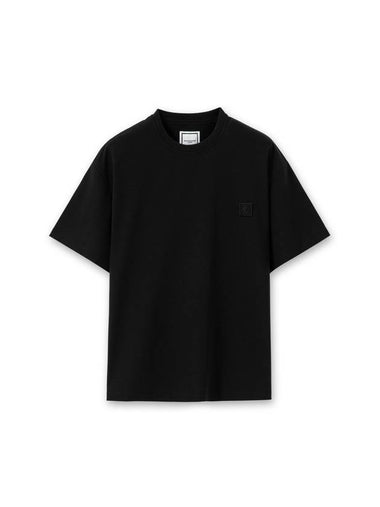 Swaying Flower Back Logo Short Sleeve T-Shirt Black - WOOYOUNGMI - BALAAN 1