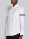 Oxford Armband Stripe Cotton Long Sleeve Shirt White - THOM BROWNE - BALAAN 4