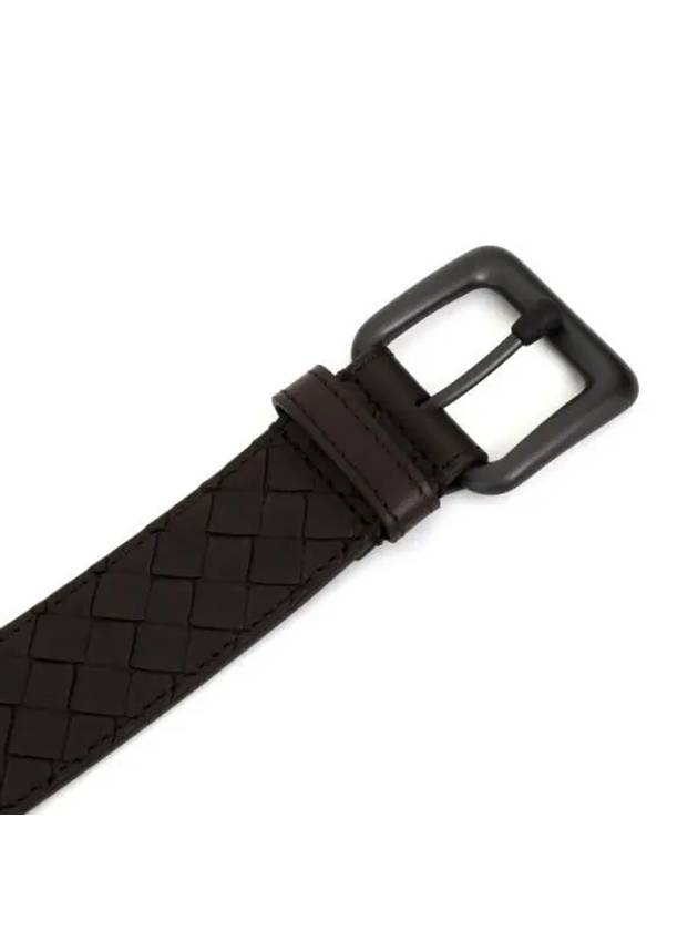 Intrecciato Leather Belt Espresso - BOTTEGA VENETA - BALAAN 5