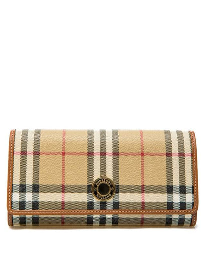 Check Long Wallet Beige - BURBERRY - BALAAN 2