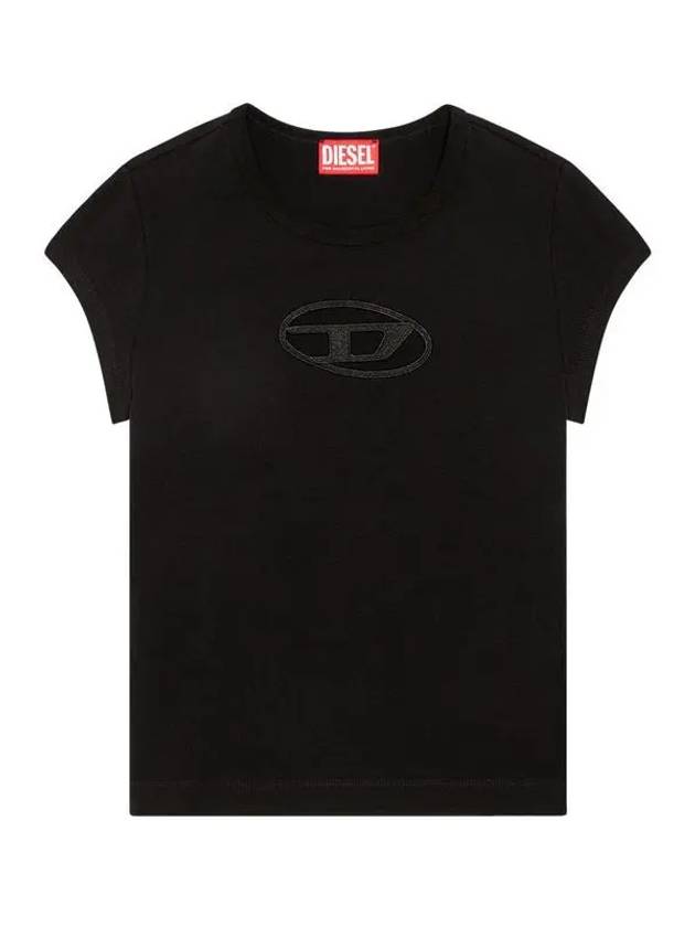 T Angie Peekaboo Logo Short Sleeve T-Shirt Black - DIESEL - BALAAN 2