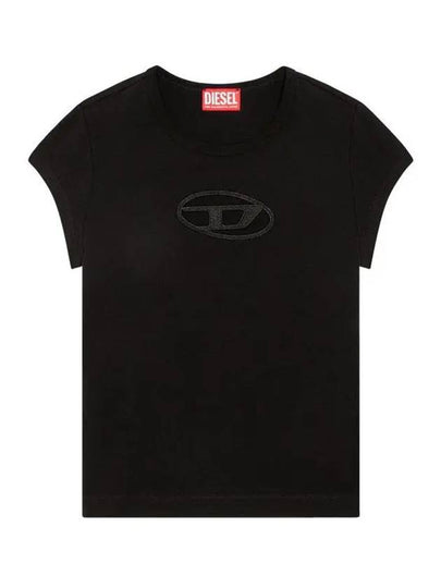 T Angie Peekaboo Logo Short Sleeve T-Shirt Black - DIESEL - BALAAN 2