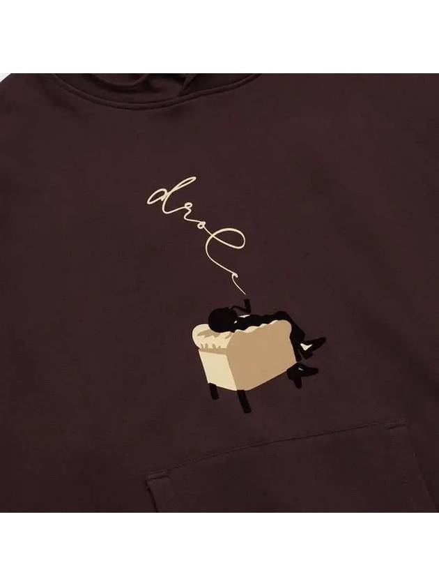 Drold Monsieur LE embroidered logo hooded sweatshirt wine HO145 CO001 WN - DROLE DE MONSIEUR - BALAAN 5