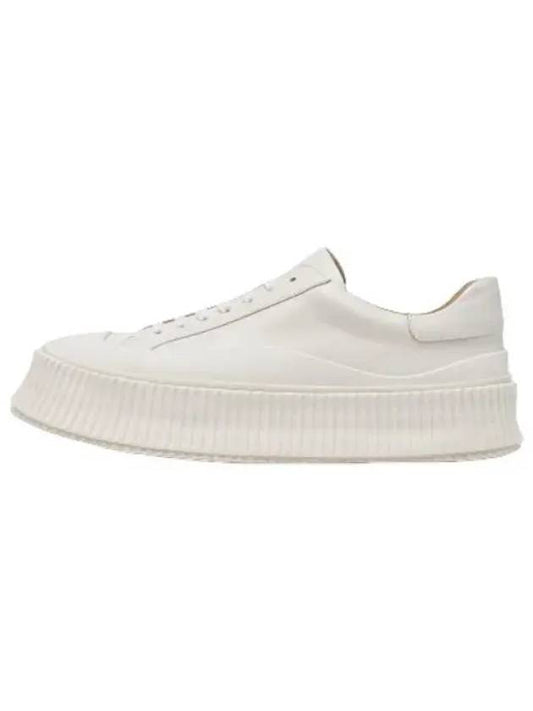 leather platform sneakers white - JIL SANDER - BALAAN 1