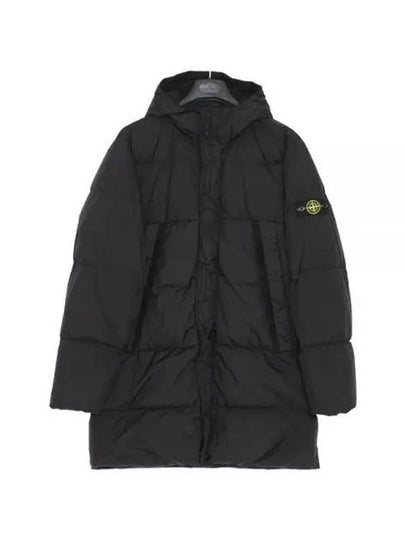 Kids Wappen Patch Down Long Padding Black - STONE ISLAND - BALAAN 2