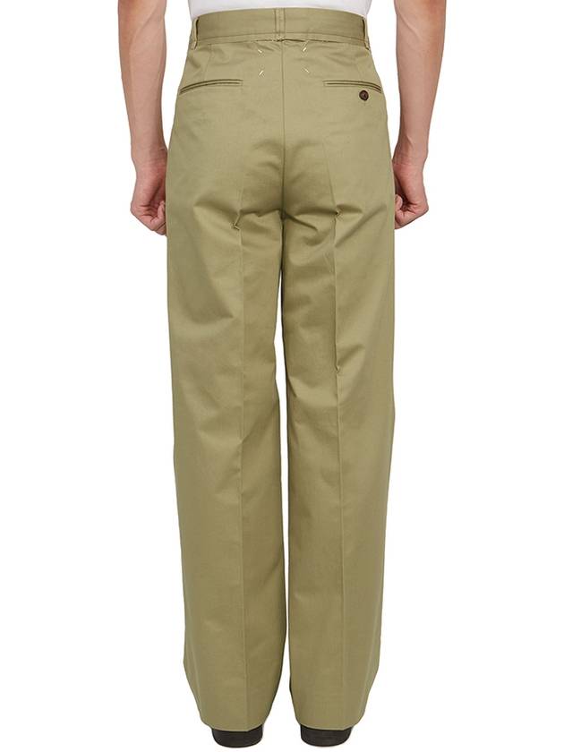 Men's Gabardine Cotton Straight Pants Beige - MAISON MARGIELA - BALAAN 5