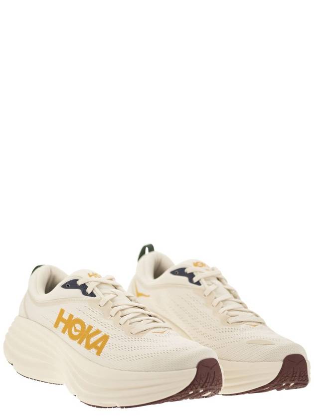 Bondi 8 Low Top Sneakers Oat Milk Alabaster - HOKA ONE ONE - BALAAN 5