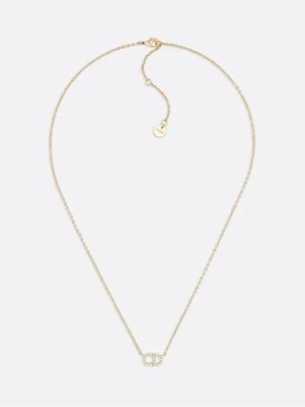 Claire D Rune White Crystal Necklace Gold - DIOR - BALAAN 3