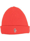 Grenoble Down Filled Wool Beanie Orange - MONCLER - BALAAN 1