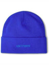 Word Toque Embroidery Logo Beanie Blue - ARC'TERYX - BALAAN 2