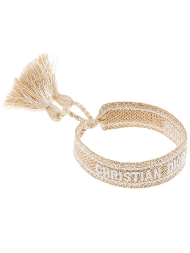 Embroidered Logo Bracelet Set Beige - DIOR - BALAAN 5