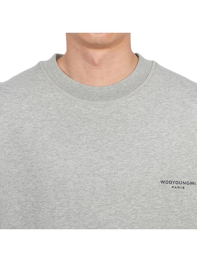 Back Square Label Cotton Sweatshirt Grey - WOOYOUNGMI - BALAAN 8