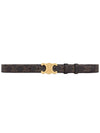 Monogram Triomphe Buckle Medium Leather Belt Tan - CELINE - BALAAN 2