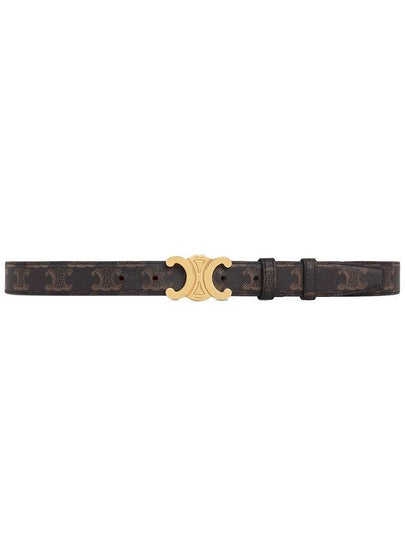 Monogram Triomphe Buckle Medium Leather Belt Tan - CELINE - BALAAN 2