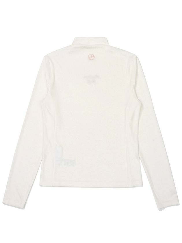 Glossy Mock Neck Base Layer IVORY WOMAN M3322PIN12IVY - MALBON GOLF - BALAAN 3