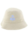 Haley Embroidered Logo Bucket Hat Ivory - ISABEL MARANT - BALAAN 2