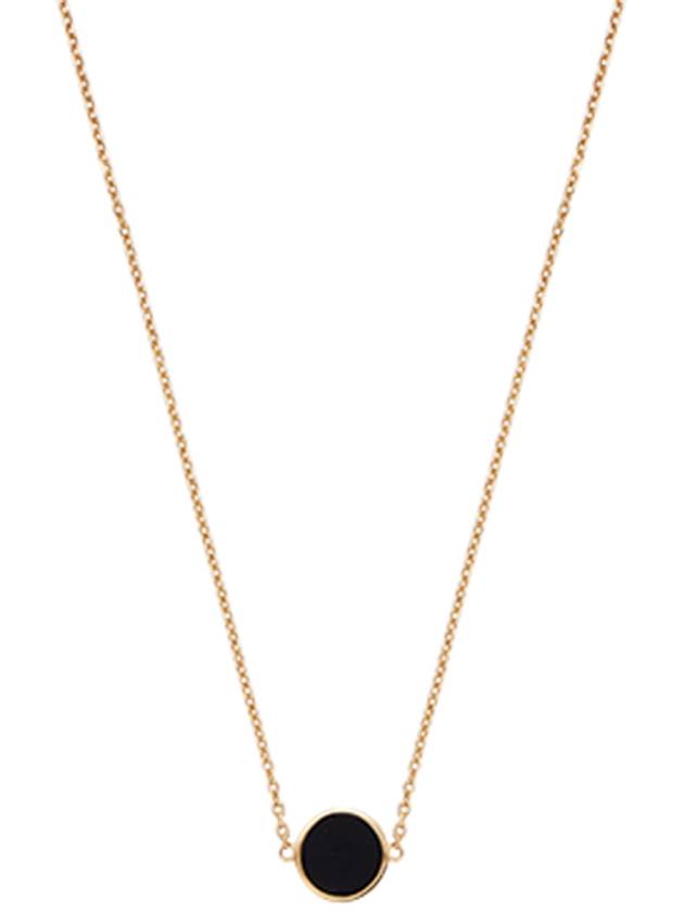 Roca Mini Round Onyx Necklace Gold Black - BE/GINS - BALAAN 3