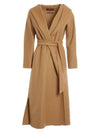 Studio Belted Virgin Wool Trench Coat Brown - MAX MARA - BALAAN.