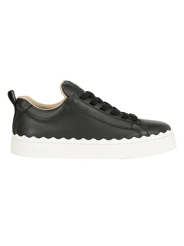 WoMen's Lauren Low Top Sneakers Black - CHLOE - BALAAN 1