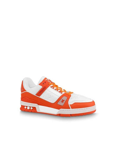 LV Trainer Monogram Low Top Sneakers Orange - LOUIS VUITTON - BALAAN 1