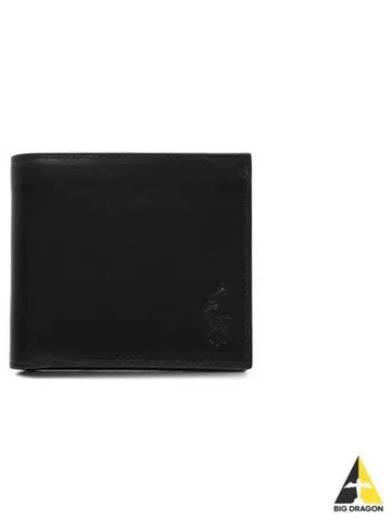 Smooth Leather Pony Wallet Black - POLO RALPH LAUREN - BALAAN 1