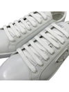 Brushed Leather Low-Top Sneakers White - PRADA - BALAAN 5