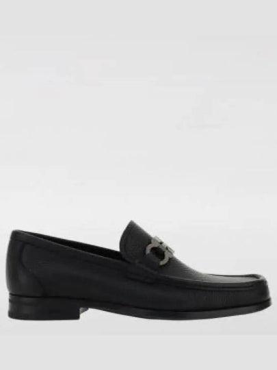 Gancini Suede Moccasin Loafers Black - SALVATORE FERRAGAMO - BALAAN 2