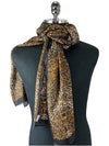 Leopard print lurex silk scarf 2AWF3972 - CELINE - BALAAN 7