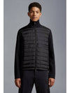 Padded Wool Zip-up Jacket Black - MONCLER - BALAAN 4