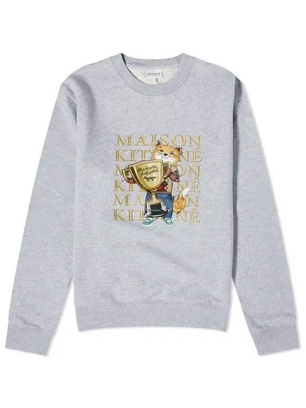 Fox Champion Regular Sweatshirt Grey - MAISON KITSUNE - BALAAN 2