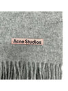 Wool Fringe Muffler Narrow Light Gray Melange CA0210 X92 - ACNE STUDIOS - BALAAN 3