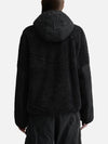 Women's Sherpa Panel Hooded Jacket Hooded Zipup Black - STUSSY - BALAAN 4