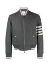 4 Bar Stripe Bomber Jacket Grey - THOM BROWNE - BALAAN 2