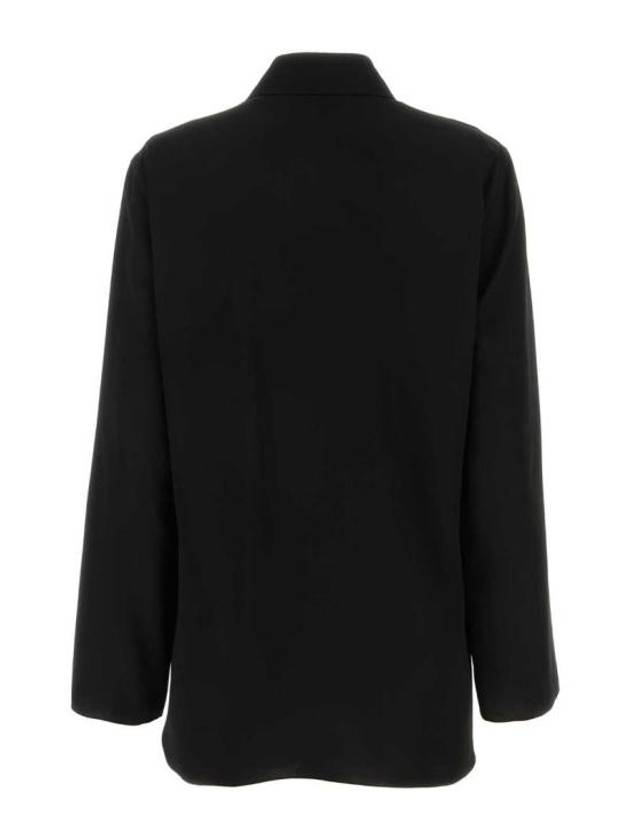 Silk Long Sleeve Shirt Black - THE ROW - BALAAN 3