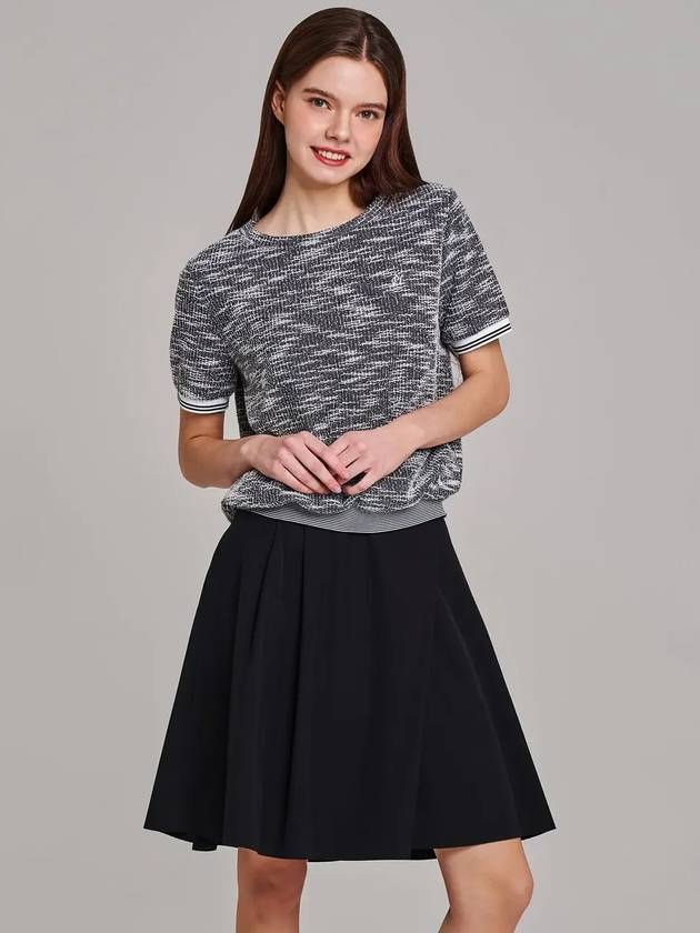 Tweed Like Round T-Shirt MW4ME410 - P_LABEL - BALAAN 8