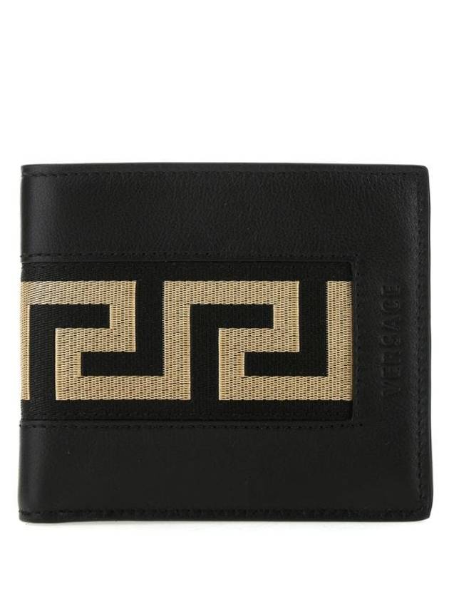 Greca Leather Half Wallet Black - VERSACE - BALAAN 2