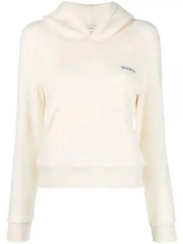 Serif Embroidered Logo Hoodie Cream - SPORTY & RICH - BALAAN 2