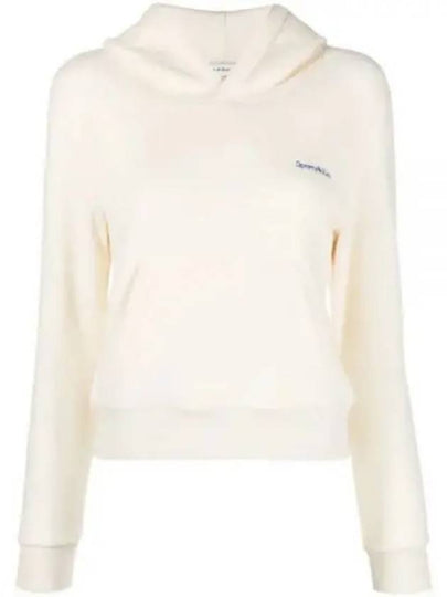 Serif Embroidered Logo Hoodie Cream - SPORTY & RICH - BALAAN 2