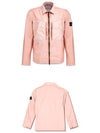 Membrana Overshirt Pocket Zip-up Jacket Pink - STONE ISLAND - BALAAN 5