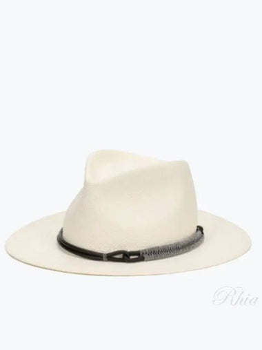 Monili Leather Band Fedora Hat M Cap 90082 CFJ78 - BRUNELLO CUCINELLI - BALAAN 1