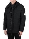 Men's Wappen Patch Ghost Piece Zip-up Jacket Black - STONE ISLAND - BALAAN 4